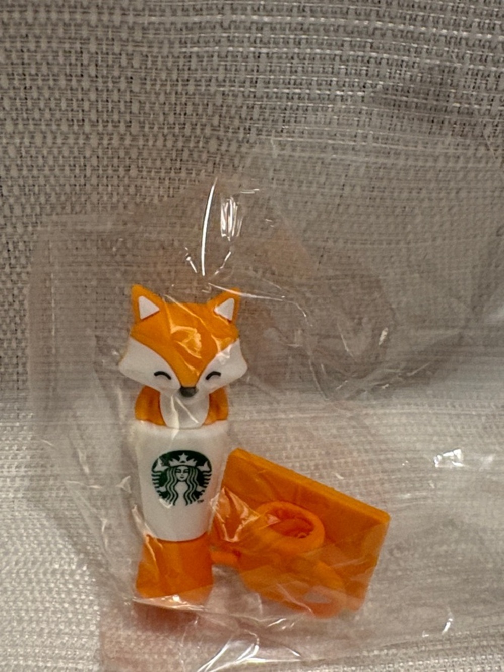 Starbucks Orange and White Fox Cup Accessory Clip